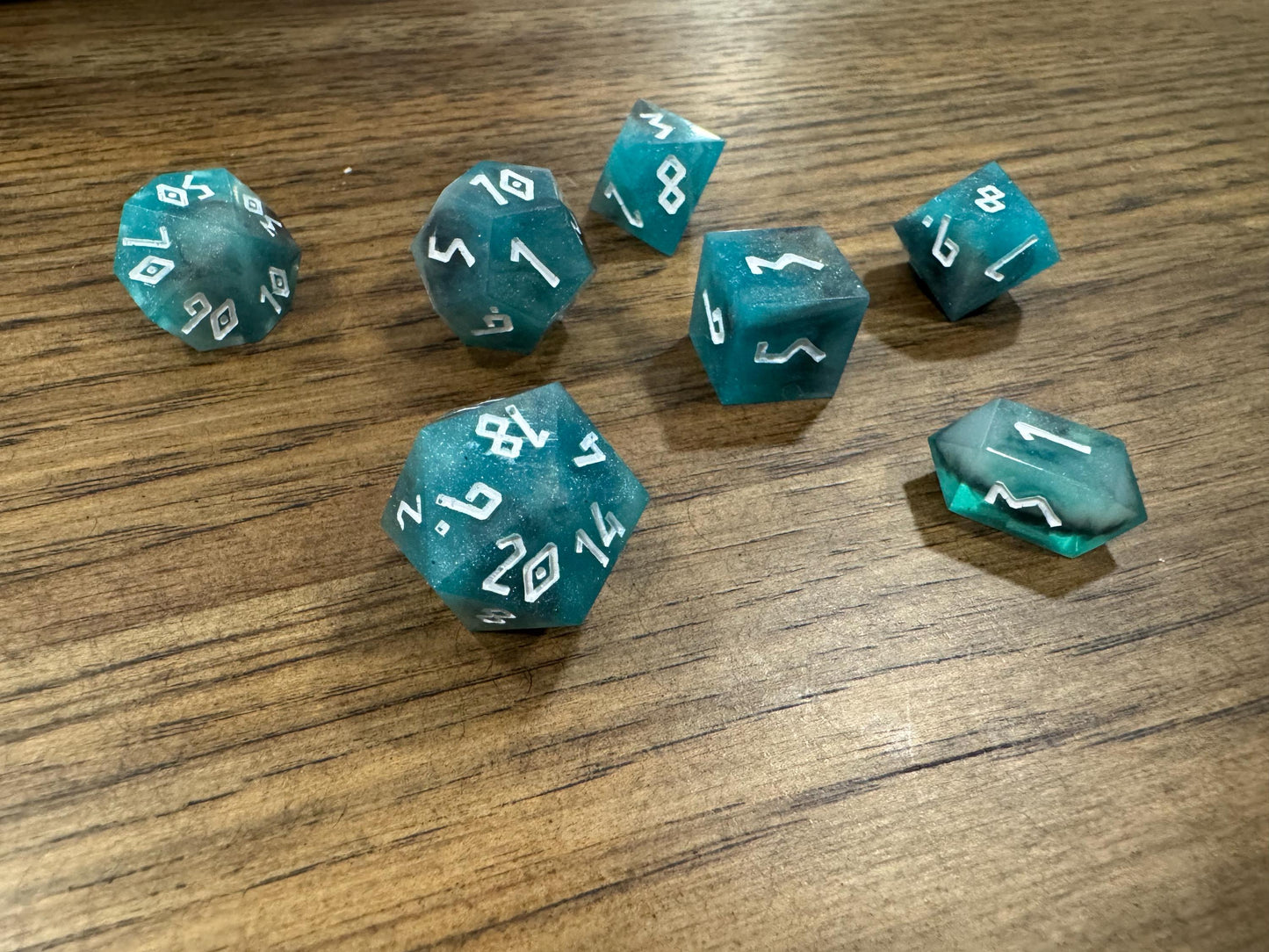 Blue Galaxy Dice Set