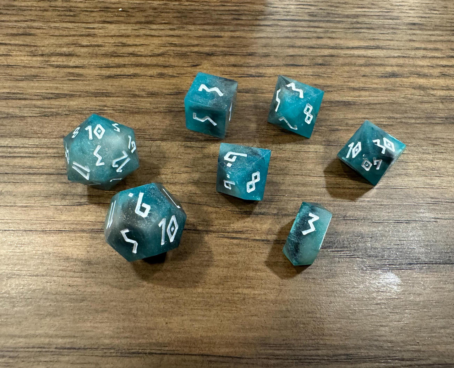 Blue Galaxy Dice Set