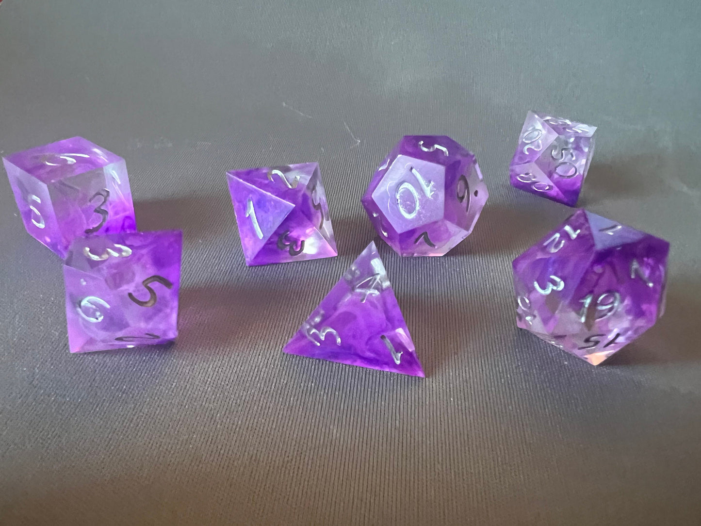 Purple Ink Drop Dice Set