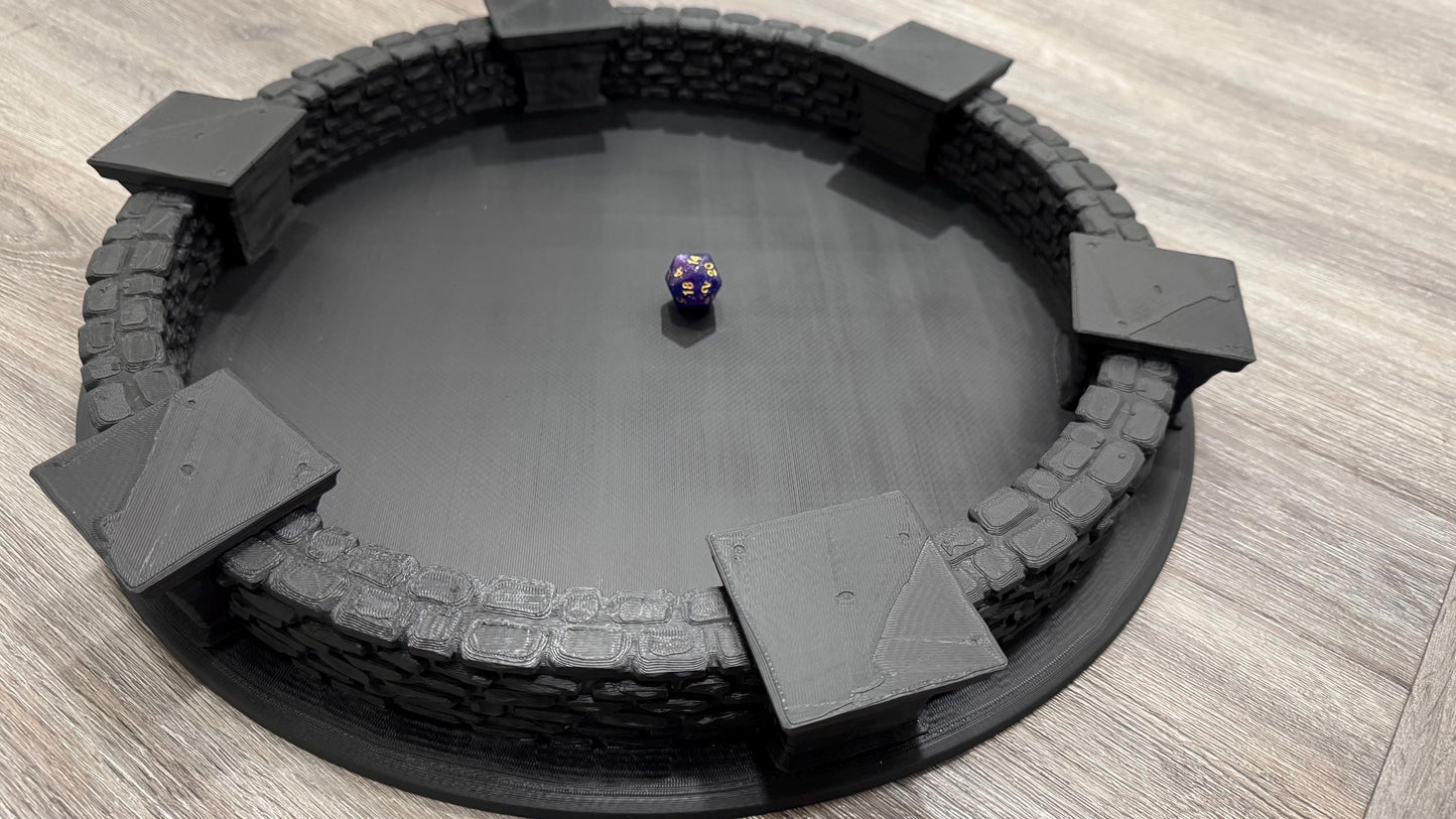 Medieval Dice Tray for Rolling Dice