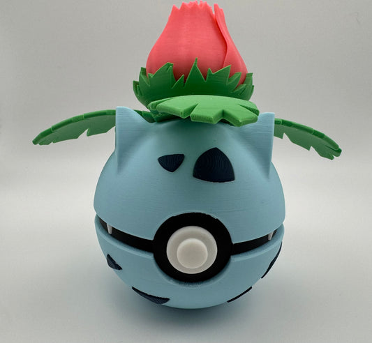 #0002 Ivysaur-Inspired 3D Printed  Monster Ball