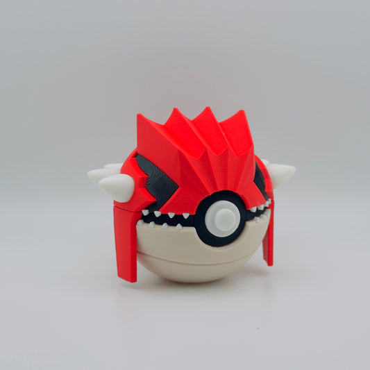 Groudon-Inspired 3D Printed  Monster Ball