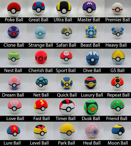 Ultimate Poké Ball Collection – 3D Printed Bundle