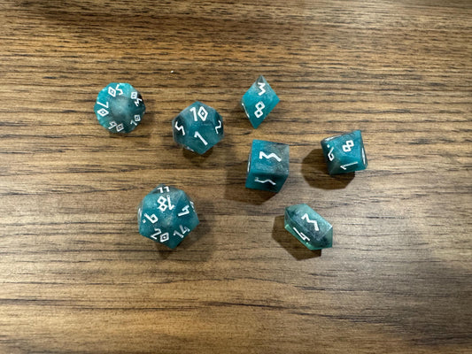 Blue Galaxy Dice Set